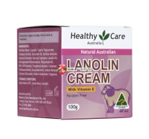 Kem dưỡng da nhau thai cừu & Vitamin E Healthy Care Natural Lanolin & Vitamin E Cream 100g