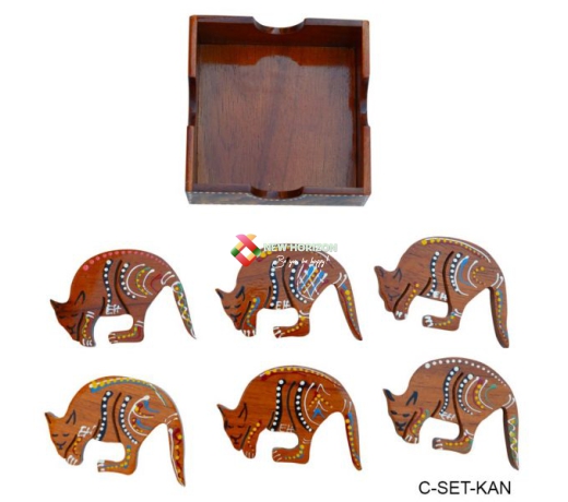 Bộ lót ly hình Kangaroo (6 cái) 