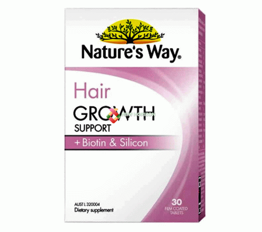 Nature's Way Hair Growth Support + Biotin & Silicon  30 Tablets